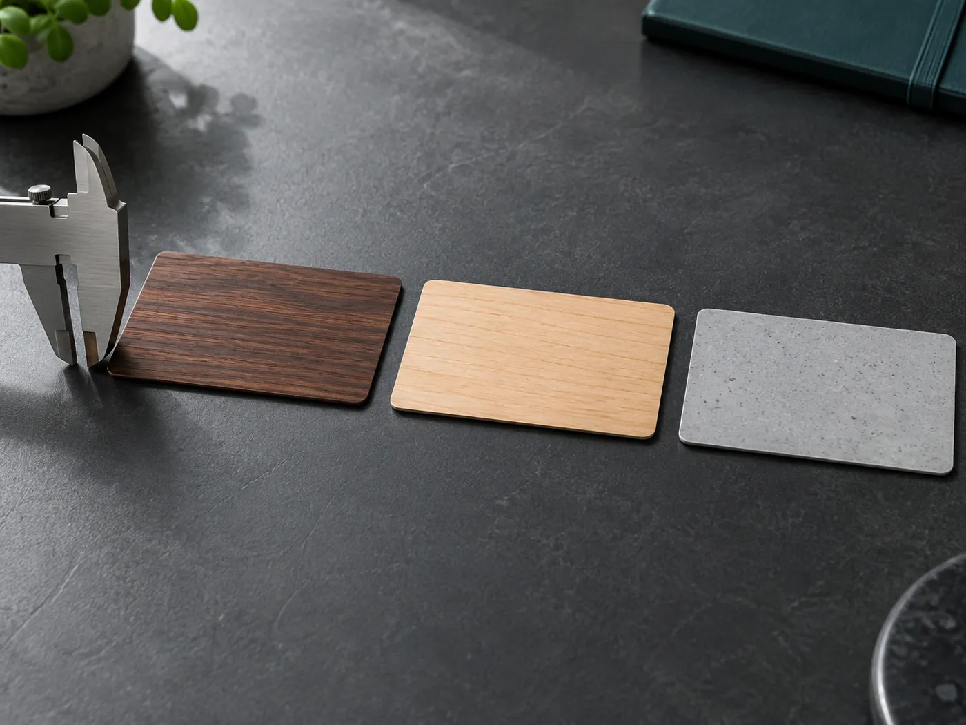 RFID-Karten aus Holz, Recycling-PVC und Papier