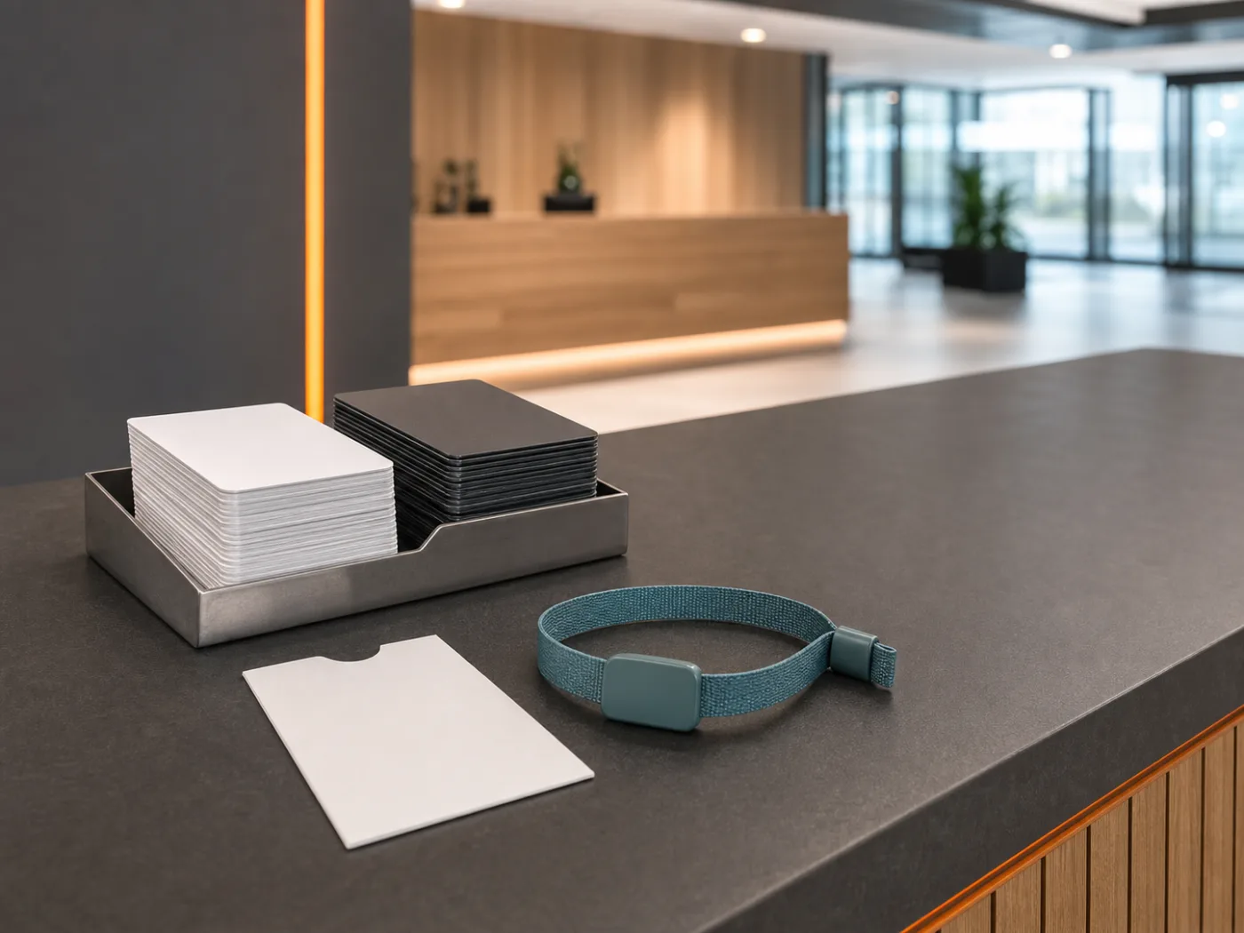 NFC-Karte für Bewertungen in einer professionellen, markenfreien Anwendung
