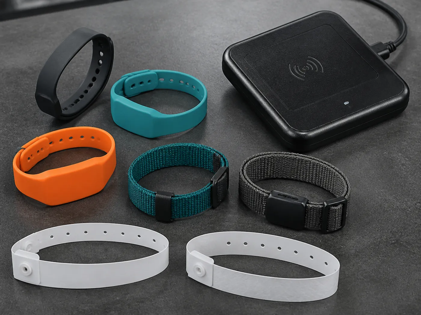 RFID-Armbänder in einer professionellen, markenfreien Anwendung